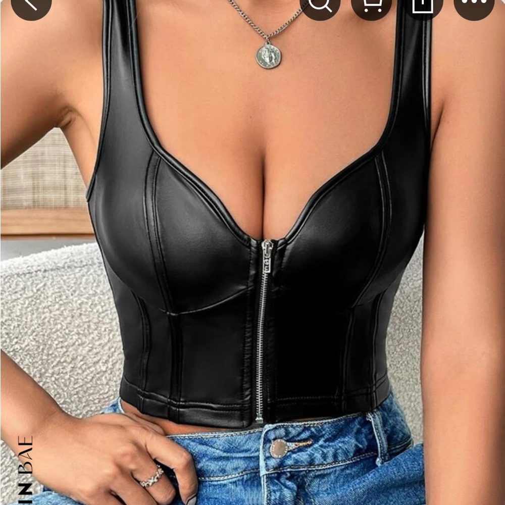 3 for $10 
XS Pleather Crop Top